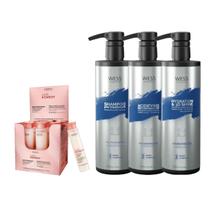 Cadiveu Ampola Hair Remedy 6x15ml +Wess Kit NanoSelagem500ml