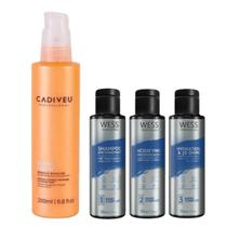 Cadiveu Booster Nutri Glow 200ml +Kit Wess Nano Selagem 50ml