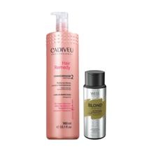 Cadiveu Cond. Hair Remedy 980ml + Wess Blond Shampoo 250ml