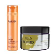 Cadiveu Cond. Nutri Glow 250ml + Wess Blond Mask 200ml