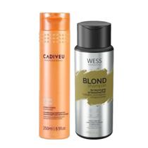 Cadiveu Cond. Nutri Glow 250ml + Wess Blond Shampoo 250ml