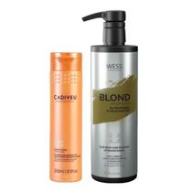Cadiveu Cond. Nutri Glow 250ml + Wess Blond Shampoo 500ml