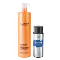 Cadiveu Cond. Nutri Glow 980ml + Wess Repair Shampoo 250ml