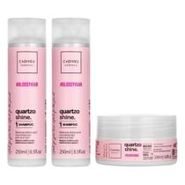 Cadiveu Kit Essentials Quartzo Shine 2x Shampoo 250ml, Máscara 200ml