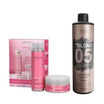 Cadiveu Kit Home Care Glamour + Wess OX 5 Volumes 900ml