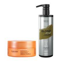 Cadiveu Máscara Nutri Glow 200ml + Wess Blond Mask 500ml