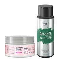 Cadiveu Máscara Quartzo 200ml + Wess Balance Shampoo250ml