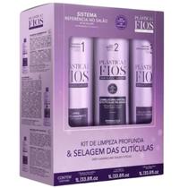 Cadiveu Plástica dos Fios Escova Inteligente Selagem Térmica Kit 3 Produtos 1L Cadiveu Plástica dos Fios Escova Inteligente Selagem Térmica Kit 3 Produtos 1L