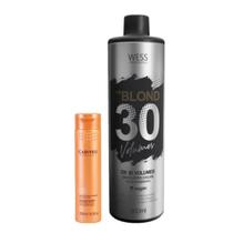 Cadiveu Shampoo Nutri Glow 250ml + Wess OX 30 Volumes 900ml