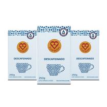 Café 3 Corações Descafeinado a Vácuo Kit 3 Pacotes 250g Café 3 Corações Descafeinado a Vácuo Kit 3 Pacotes 250g
