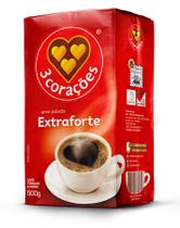 Cafe 3 Coracoes Extra Forte Torrado e Moido a Vacuo - 500g - 3 Corações