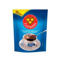 CAFÉ 3 Coraçôes Solúvel Granulado DESCAFEINADO Sachê
