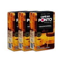 Café À Vácuo Torrado E Moído Tradicional Do Ponto 500G Kit 3