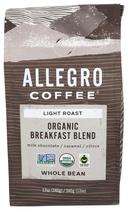 Café Allegro Orgânico Blend para Café da Manhã em Grãos Inteiros 340g