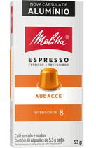 Café alumínio 10 cápsulas audacce intensidade 8 MELITTA 53g