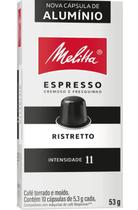 Café alumínio 10 cápsulas ristretto intensidade 11 MELITTA 53g