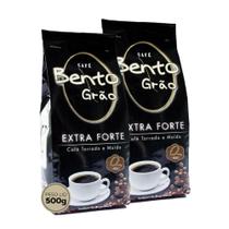 Café Bento Grão Extra Forte - Café torrado e moído - cx 1 kg (cx com 2 pacotes de 500g)