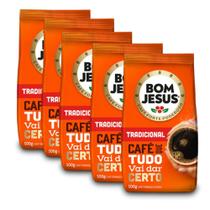 Café Bom Jesus Tradicional Moído Kit 5 Pacotes De 500G Cada