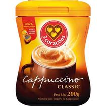 Café Cappuccino 3 Corações Classic Pote com 200g Café Cappuccino 3 Corações Classic Pote com 200g