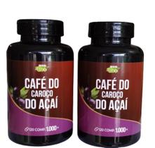 Café Caroço Do Açai Kit 2 Potes 120 Comprimidos 1000Mg Cada - Biovittas