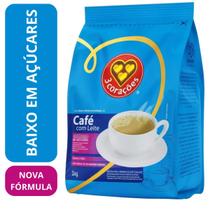 Café Com Leite Baixo em Açúcares Vending 3 Corações 1kg