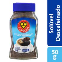 Café descafeinado solúvel em vidro 3 CORAÇÕES 50g