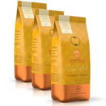 Café Em Grãos Orfeu Bourbon Amarelo Kit 3 Pacotes De 250G