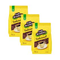 Café em Pó Torrado Tradicional Brasileiro 250g - 3 Unidades Café em Pó Torrado Tradicional Brasileiro 250g - 3 Unidades