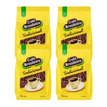 Café em Pó Torrado Tradicional Brasileiro 250g - 4 Unidades Café em Pó Torrado Tradicional Brasileiro 250g - 4 Unidades