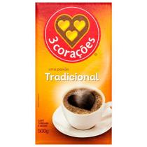 Café em Pó Tradicional 500g vácuo - 3 Corações