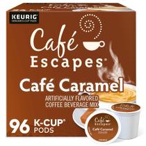 Cafe Escapes Café Caramelo, Cápsulas K-Cup para Máquina Keurig, 96 Unidades Cafe Escapes Café Caramelo, Cápsulas K-Cup para Máquina Keurig, 96 Unidades
