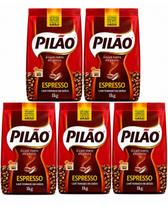 Café Especial Torrado em Grãos Espresso Pilão Pouch Pacote 1kg Kit 5 Unidades Café Especial Torrado em Grãos Espresso Pilão Pouch Pacote 1kg Kit 5 Unidades