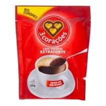 Café Extra Forte Solúvel 3 Corações 50g Café Extra Forte Solúvel 3 Corações 50g