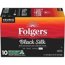 Café Folgers Black Silk Torrado Escuro 10 Cápsulas Keurig Café Folgers Black Silk Torrado Escuro 10 Cápsulas Keurig