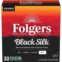 Café Folgers Black Silk Torrado Escuro 32 Cápsulas K-Cup