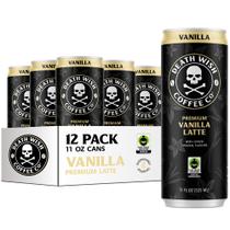 Café Gelado Cold Brew Death Wish Coffee Latte de Baunilha 250ml