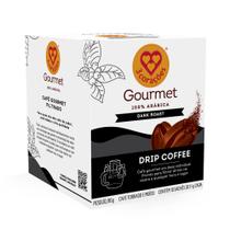 Café Gourmet Dark Roast Drip Coffee 3 Corações 10 Sachês