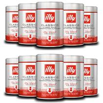 Café Illy Clássico Torrado e Moído Kit 10 Latas 250g