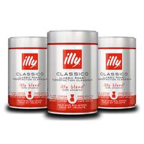 Café Illy Clássico Torrado e Moído Kit 3 Latas 250g Café Illy Clássico Torrado e Moído Kit 3 Latas 250g