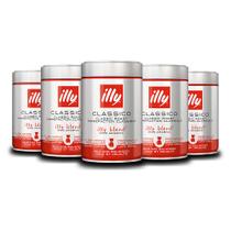 Café Illy Clássico Torrado e Moído Kit 5 Latas 250g