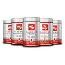 Café Illy Clássico Torrado E Moído Kit 5 Latas 250G