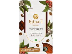 Café Moído Especial 3 Corações Rituais 85+ Chocolate 100% Arábica Pacote 250g
