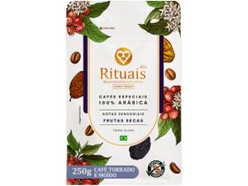 Café Moído Especial 3 Corações Rituais 85+ Frutas Secas 100% Arábica Pacote 250g