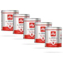 Café Moído Illy Classico Filtrado Kit 5 Latas de 125g Café Moído Illy Classico Filtrado Kit 5 Latas de 125g
