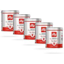 Café Moído Illy Classico Filtrado Kit 5 Latas De 125G