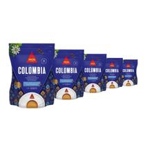 Café Moído Importado, Delta, Colombia, 5 Pacotes de 250g