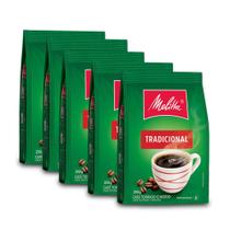 Café Moído Melitta Tradicional Kit 5 Pacotes De 250G