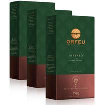Café Moído Premium Orfeu Intenso Kit 3 Pacotes de 250g
