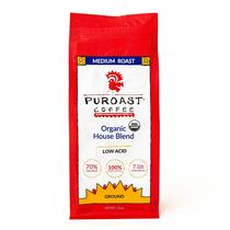 Café moído Puroast Organic House Blend torra média 340 g Café moído Puroast Organic House Blend torra média 340 g