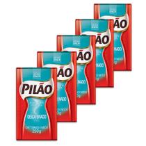 Café Pilão Torrado e Moído Descafeinado 5 Pacotes de 250g